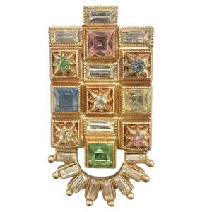 Vintage Marcy Feld Brooch – Mid-Century Modern with Art Deco Influences